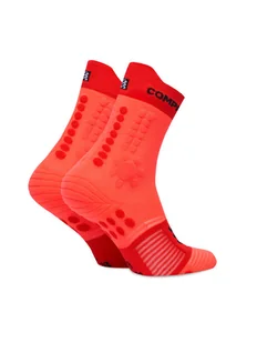Compressport Skarpety wysokie unisex Pro Racing Socks v4.0 Trail XU00048B Czerwony - Skarpetki sportowe męskie - miniaturka - grafika 1