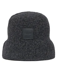 Calvin Klein Kapelusz Crochet Bucket LV04K5064G Czarny - Czapki damskie - miniaturka - grafika 1