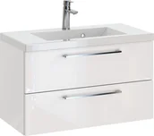 Szafki łazienkowe - Szafka z Umywalką ROSEN 80 cm - Uchwyt Chromowany - miniaturka - grafika 1