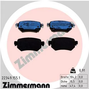 Klocki hamulcowe - komplet ZIMMERMANN 22349.155.1 - Klocki hamulcowe - miniaturka - grafika 1