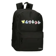 Plecaki szkolne i tornistry - Joumma Disney Mickey Heads Plecak szkolny 15,6 cala Czarny 31,5 x 45 x 15 cm Poliester 21,26L, Czarny (Black), Talla única, Plecak szkolny z możliwością dostosowania do wózka - miniaturka - grafika 1