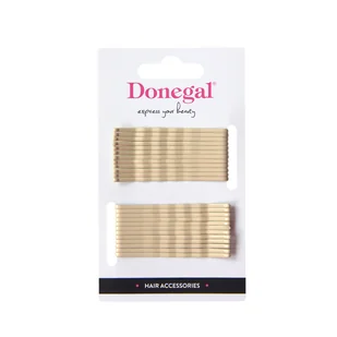 Donegal Beżowe metalowe wsuwki do stylizacji włosów, długość 6 cm, 24 szt. - Ozdoby do włosów - miniaturka - grafika 1