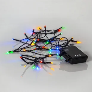 Lampki choinkowe LED 40 diod 2,8m na baterie timer multikolor IP44 - Oświetlenie świąteczne - miniaturka - grafika 1