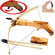 Klocki - KUSZA DREWNIANA DUŻA +TRZY BEŁTY, KOŁCZAN pistolet - miniaturka - grafika 1