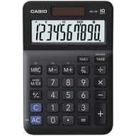 Kalkulatory - Casio Kalkulator MS 10 F, czarna, stołowy, funkcja konwersji walut, %, VAT - miniaturka - grafika 1