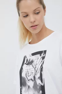 Koszulki i topy damskie - 4F t-shirt bawełniany kolor biały - grafika 1