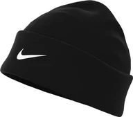 Czapki damskie - Nike Unisex Czapka Czapka U NK DF Peak Beanie SC P TM, Czarna/Biała, FQ8292-010, MISC - miniaturka - grafika 1