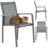 Fotele i krzesła ogrodowe - Meven Kingston 56,5 x 60 x 90 cm Szare - miniaturka - grafika 1