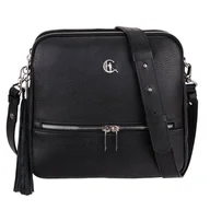 Torebki damskie - Torebka listonoszka Canaletto z naturalnej skóry groszkowanej i srebrnymi detalami TD840 - miniaturka - grafika 1