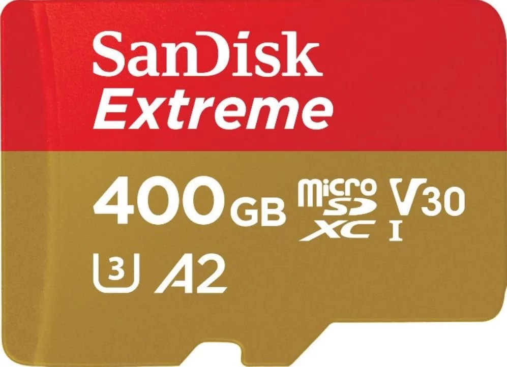 SANDISK Extreme SDSQXA1-400G-GN6MA, MicroSDXC, 400 GB + adapter SD + Rescue Pro Deluxe