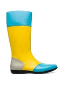 Kozaki damskie - Camper Skórzane kozaki w kolorze żółto-błękitnym - miniaturka - grafika 1