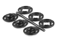 Prace ręczne dla dzieci - Zatrzaski plastikowe nr 5 - 13 mm CZARNE - miniaturka - grafika 1