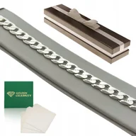 Bransolety męskie - Gruba Męska Bransoletka Pancerka 22Cm/9Mm Srebro Próba 925 Szeroka Prezent - miniaturka - grafika 1