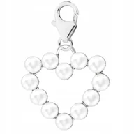 Wisiorki - Zawieszka Serce z Perłami srebro 925 - miniaturka - grafika 1