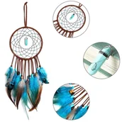 Wyposażenie pokoiku dziecięcego - ŁAPACZ SNÓW DREAMCATCHER Amulet do Sypialni 45x13 cm AG727 - miniaturka - grafika 1