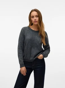 Vero Moda Sweter w kolorze ciemnoszarym - Swetry damskie - miniaturka - grafika 1