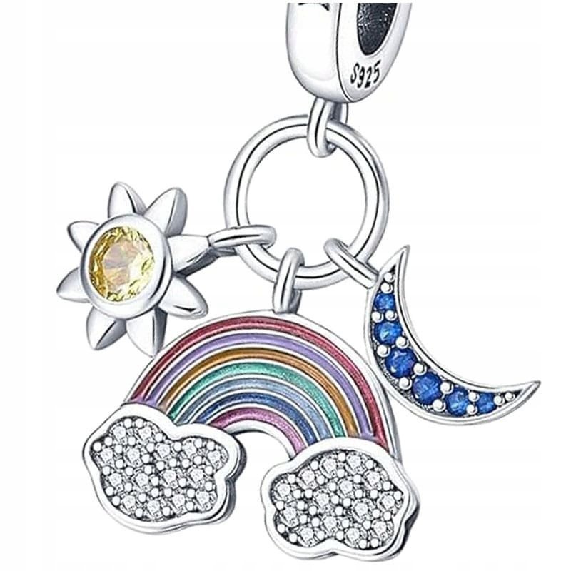 Charms Zawieszka Charms Tęcza Słońce Księżyc Charmsy Trusky