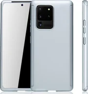 Etui i futerały do telefonów - Etui na telefon komórkowy Pokrowiec ochronny na Samsung Galaxy S20 Ultra Pełna obudowa Ochrona wyświetlacza 360 Srebrny - miniaturka - grafika 1