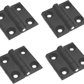 Zawiasy, okucia i inne akcesoria - (50x50) 4 sztuki płaskich składanych zawiasów z otworami, zewnętrzny zawias ze stali nierdzewnej, wytrzymały zawias drzwiowy, do drzwi stałych, drzwi - miniaturka - grafika 1