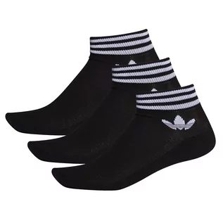 Skarpetki damskie - Adidas, Skarpety sportowe, Originals Trefoil Ankle Socks 3P E1151, czarny, rozmiar 39/42 - grafika 1