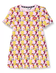 Fila Dziewczęca Langeoog AOP koszulka sukienka jednoosobowa, Amaranth React Aop, 86/92 cm - Sukienki - miniaturka - grafika 1