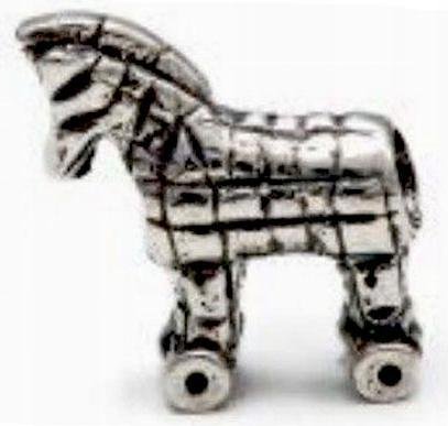 Srebrna zawieszka 925 beads koń trojański 3,71g do bransoletki wisiorek