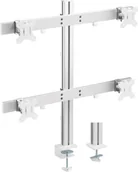 Akcesoria do komputerów stacjonarnych - InLine InLine® Aluminium monitor desk mount for 4 monitors up to 32", 8kg - miniaturka - grafika 1