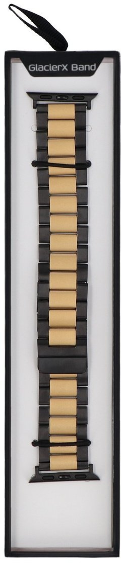 GlacierX bransoleta do smartwatcha Magnetic Bicolor Black&Gold do Apple Watch 38/40/41mm kolor Czarno-złoty