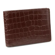 Portfele - Cienki Portfel Slim na Karty Ochrona RFID do Marynarki SM-93CRBR (Brąz) - miniaturka - grafika 1