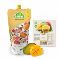 Purena Pulpa z mango 100% 1 kg - Desery dla dzieci - miniaturka - grafika 1