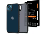 Etui i futerały do telefonów - Etui obudowa case Spigen Ultra Hybrid do Apple iPhone 13 Matte Frost Black + Szkło - miniaturka - grafika 1