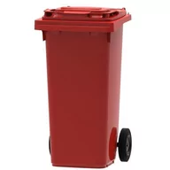 Kosze na śmieci - Pojemnik MGB 120 l czerwony - miniaturka - grafika 1