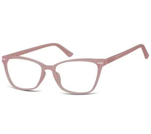 Damskie okulary optyczne zerówki kocie oczy Sunoptic CP118E mleczny różowy - Okulary korekcyjne, oprawki, szkła - miniaturka - grafika 1