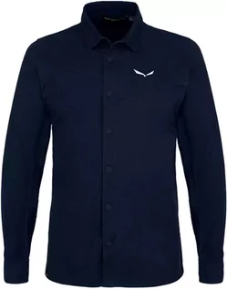 Odzież trekkingowa męska - Koszula Salewa FANES HEMP M L/S SHIRT. - navy blazer - grafika 1