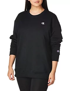 Champion Damska bluza Powerblend Oversized Crew, z logo C, czarna - 407d55, rozmiar S - Bluzy damskie - miniaturka - grafika 1
