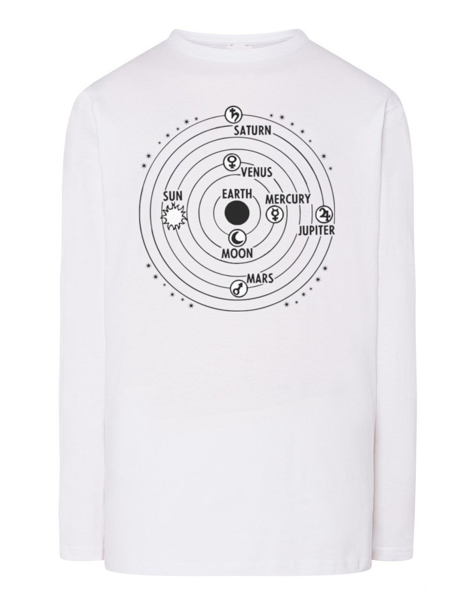 Longsleeve męski nadruk Ziemia PLANETY r.S