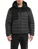 Kurtki męskie - Replay Męska kurtka zimowa z kapturem, Blackboard 099, M - miniaturka - grafika 1