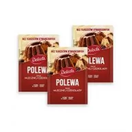 Ciasta i półprodukty do ciast - Delecta Polewa smak mlecznej czekolady Zestaw 3 x 100 g - miniaturka - grafika 1