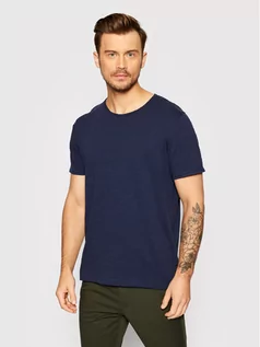 Koszulki męskie - Selected Homme T-Shirt Morgan 16071775 Granatowy Regular Fit - grafika 1