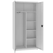 Szafy biurowe - Dwudrzwiowa szafa warsztatowa SBM 206 M na klucz - miniaturka - grafika 1