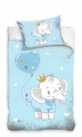 Pościel dla dzieci - POŚCIEL bawełniana SŁOŃ 140x200 cm - miniaturka - grafika 1