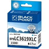 Tusze zamienniki - BlackPoint Tusz zgodny z Brother LC3619XLC Cyan produkcji Black Point 1500 stron BPBLC3619XLC - miniaturka - grafika 1