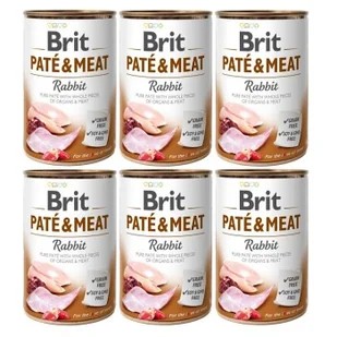 Brit Paté & Meat królik 6x400 g - Mokra karma dla psów - miniaturka - grafika 1