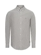 Koszule męskie - Armani Exchange Koszula męska Mężczyźni Regular Fit Bawełna biały w paski, S - miniaturka - grafika 1