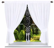 Firany - Firana gotowa 150x400 z łapaczem snów Panel ekranowy Filc firanki do salonu - miniaturka - grafika 1