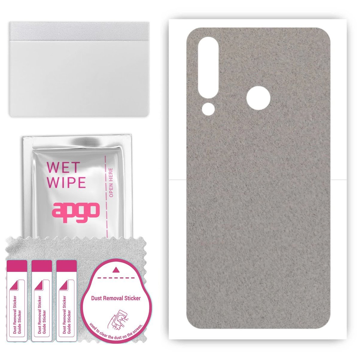 Folia naklejka skórka strukturalna na TYŁ Zamsz do LG W30 Pro - Zamsz Szary - apgo SKINS