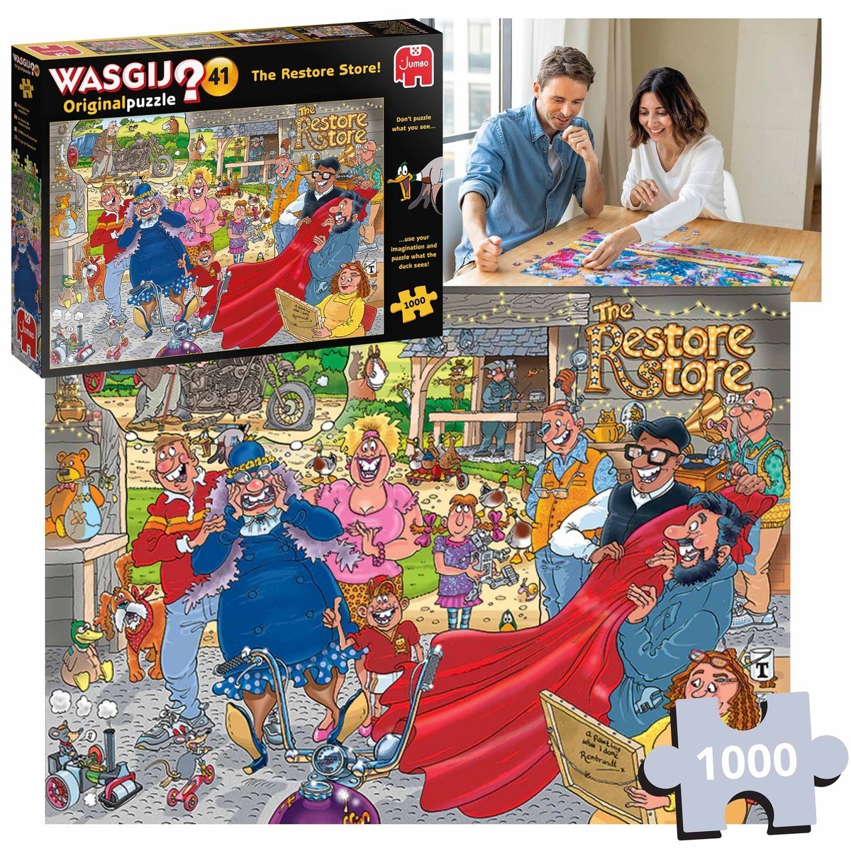 Jumbo Renowacja puzzle 1000 elementów, łamigłówka dla dorosłych Wasgij Original 41
