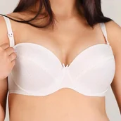 Bielizna ciążowa - Półusztywniany biustonosz do karmienia New Baby Eva biały - 75B - miniaturka - grafika 1