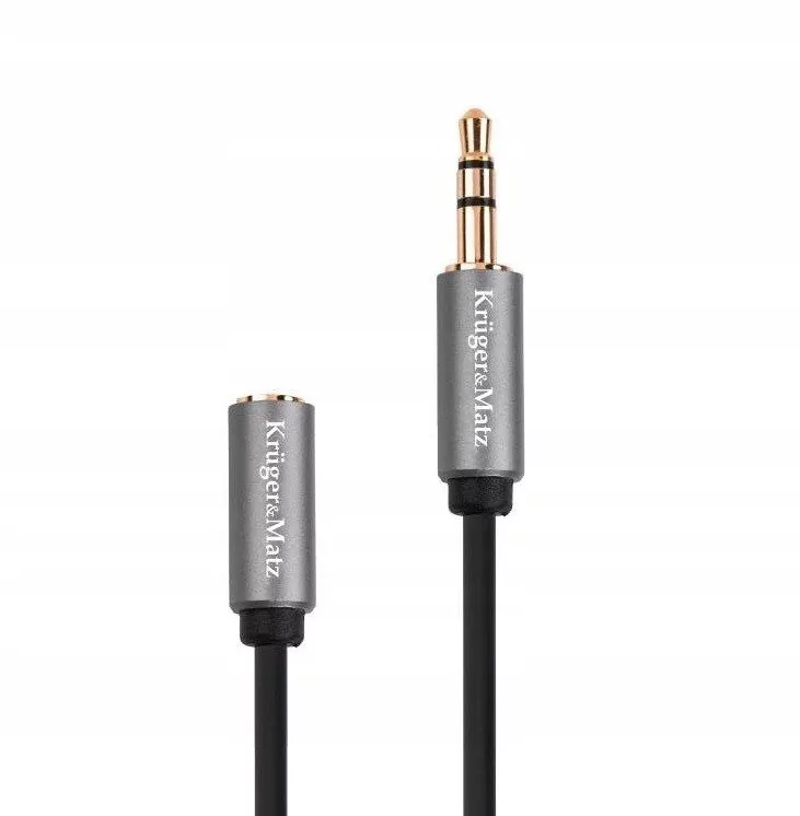 Kruger&Matz KM1230 Kabel jack 3.5 wtyk stereo - 3.5 gniazdo stereo 1.8m Basic LEC-KM1230