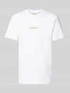 Koszulki męskie - T-shirt z okrągłym dekoltem i wyhaftowanym logo - miniaturka - grafika 1